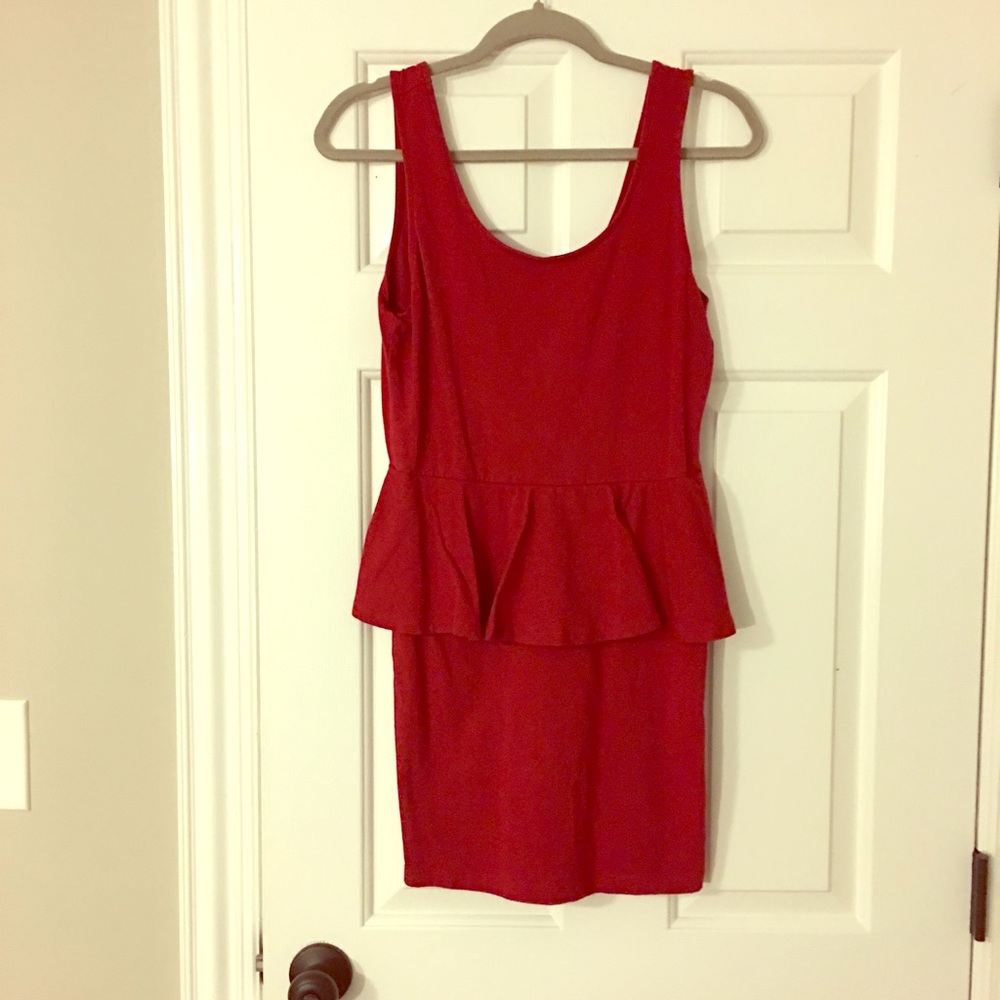 Forever 21 Peplum red mini dress